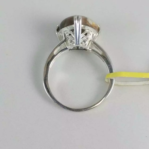 GENUINE JASPER 925 artisan STERLING SILVER RING - Picture 3 of 7